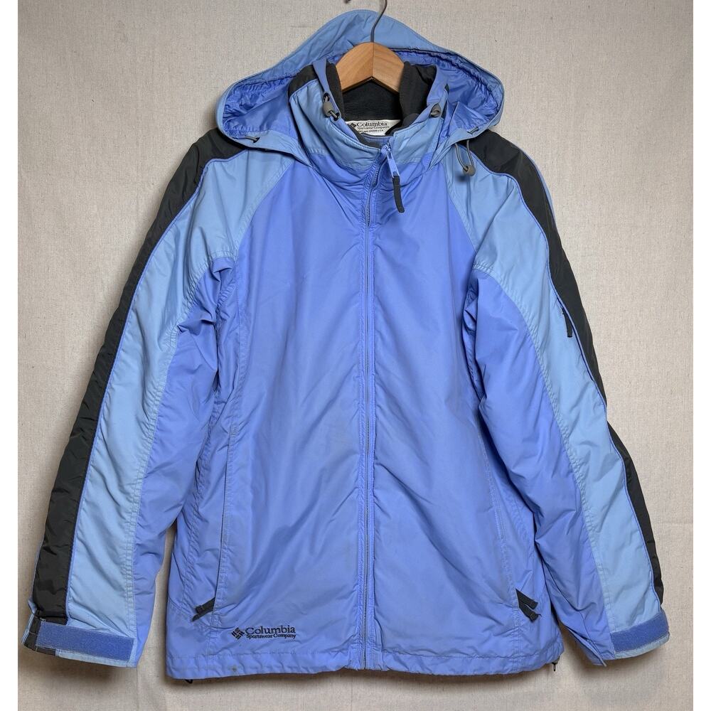 Columbia 3 in 1 Jacket Womens Interchange Core Hood Zip Outdoor Ski Sz Large
